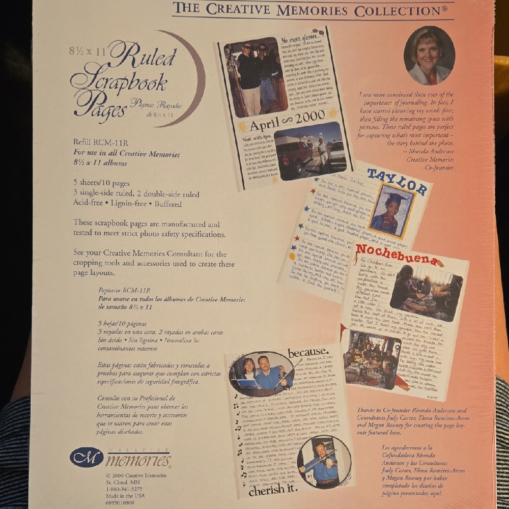 Creative Memories RULED Scrapbook Pages
